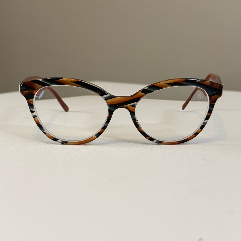 Prada VPR 11R Women's Designer Cat-Eye Eyeglasses Havana Tortoise 52-17-140 Lux - Picture 9 of 12